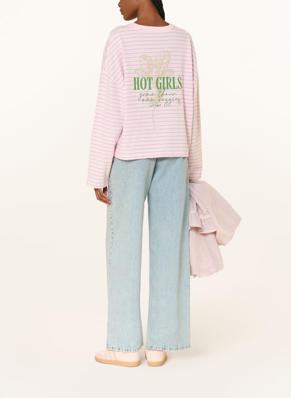OH APRIL Longsleeve HOT GIRLS ROZE / GRIJS