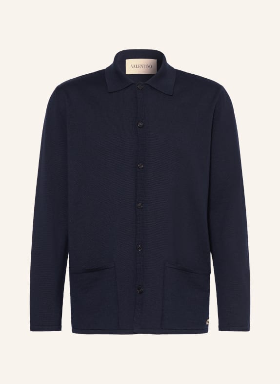 VALENTINO Cardigan VLOGO SIGNATURE BLEU FONCÉ