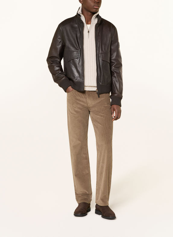 BELSTAFF Leren jas WINCHESTER MARRON FONCÉ