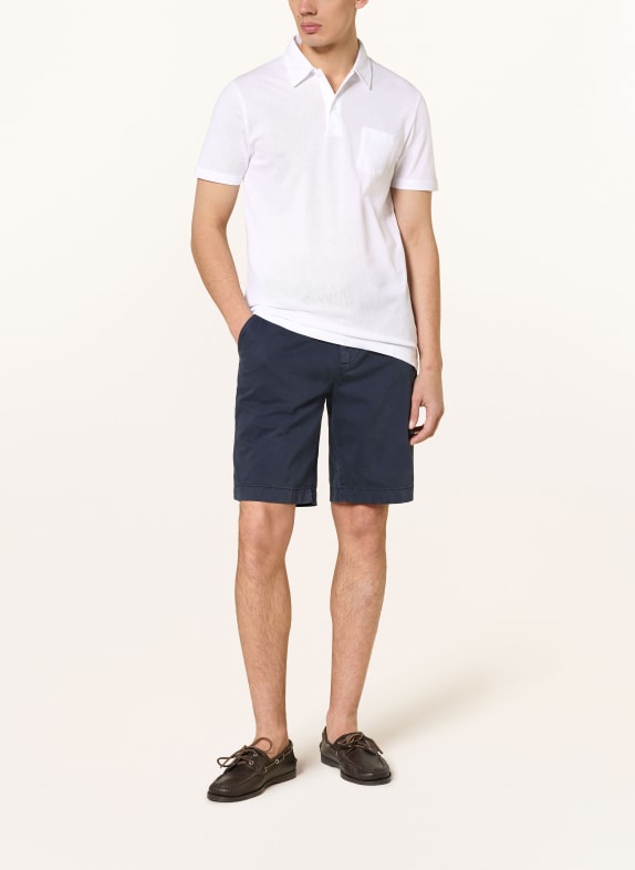 Sunspel Strikket poloshirt RIVIERA HVID