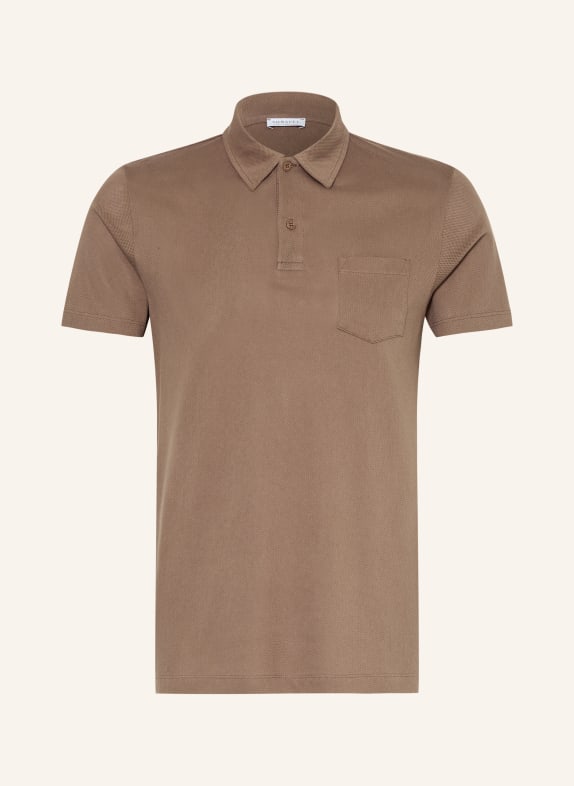 Sunspel Strick-Poloshirt RIVIERA TAUPE