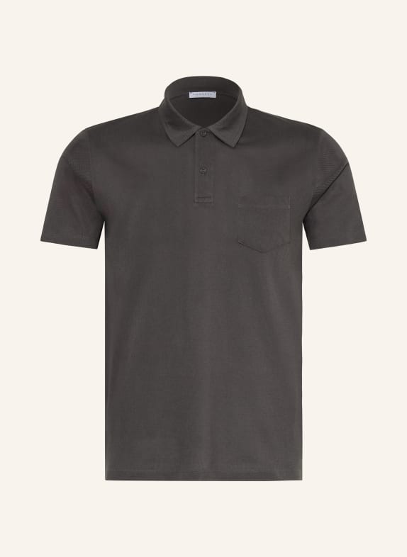 Sunspel Strick-Poloshirt RIVIERA DUNKELGRAU