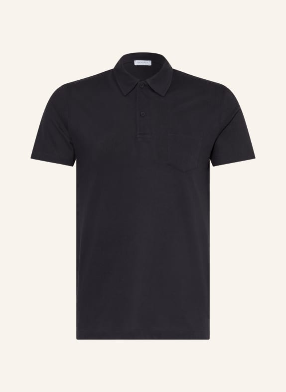 Sunspel Strick-Poloshirt RIVIERA DUNKELBLAU