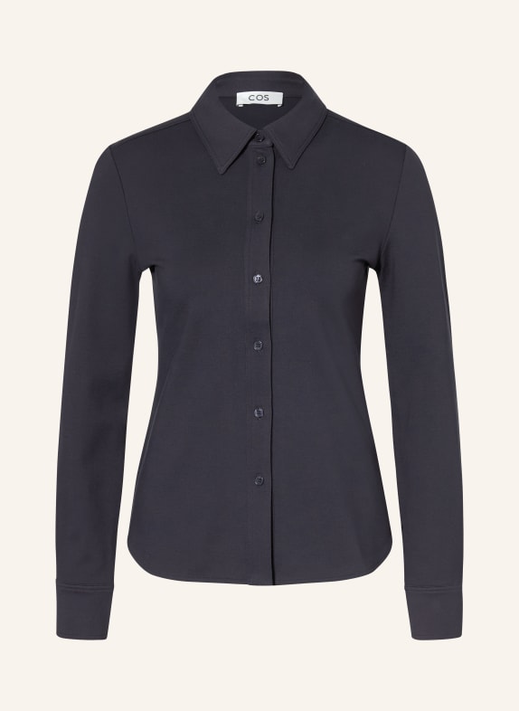 COS Košilová blůza TMAVĚ MODRÁ