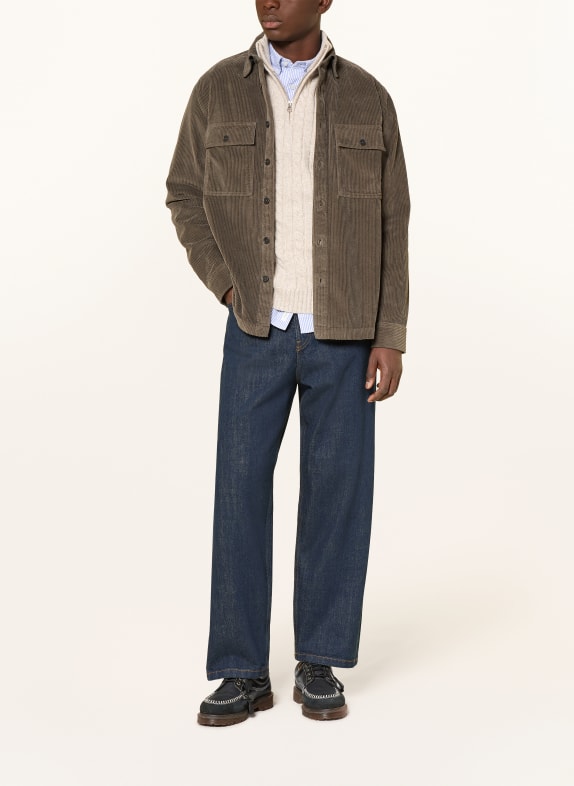 BELSTAFF Kurtka z sztruksu RAVINE KHAKI
