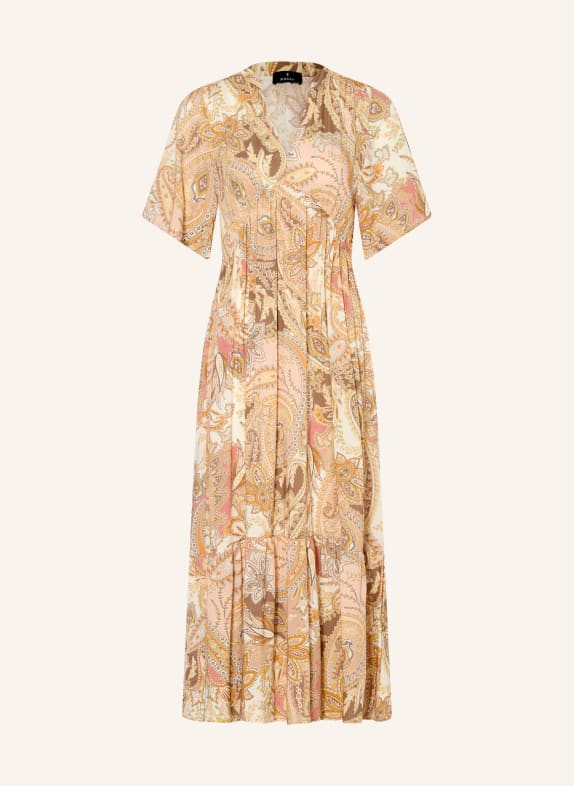 monari Šaty KRÉMOVÁ / HNĚDÁ / RŮŽOVÁ