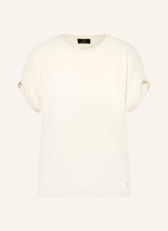 monari T-shirt chemisier avec strass CRÈME