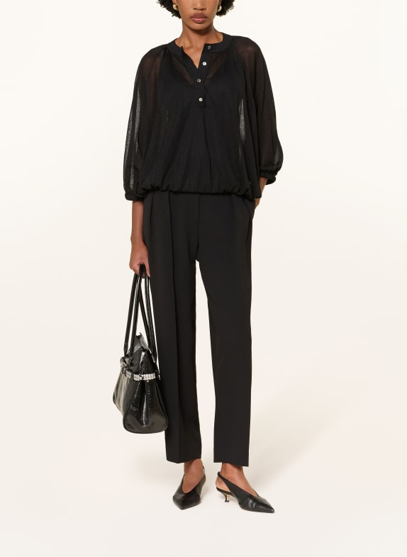 ARKET Gebreide blouse met 3/4-mouwen ZWART