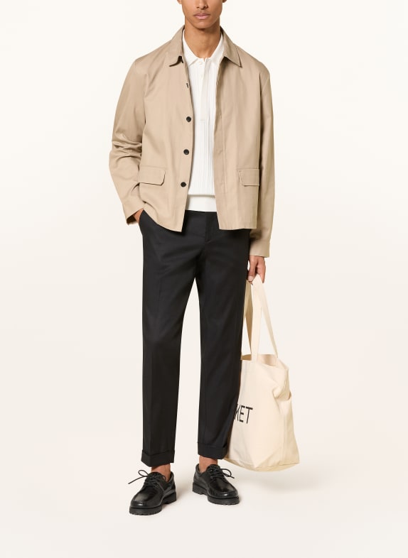COS Spodnie chino o kroju slim fit z lnu CZARNY