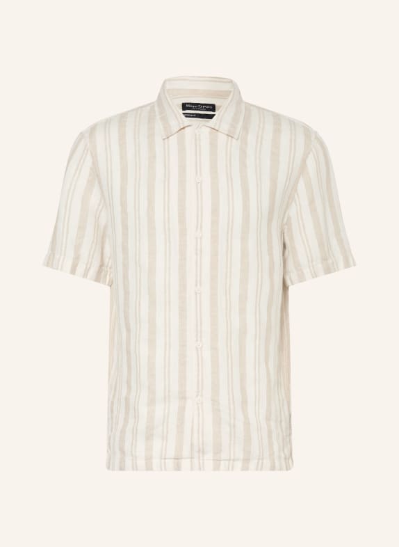 Marc O'Polo Kurzarm-Hemd Regular Fit aus Leinen CREME / BEIGE