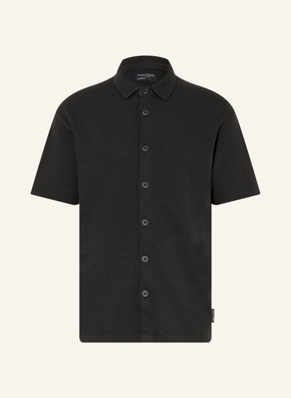 Marc O'Polo Kurzarm-Hemd Relaxed Fit aus Jersey SCHWARZ