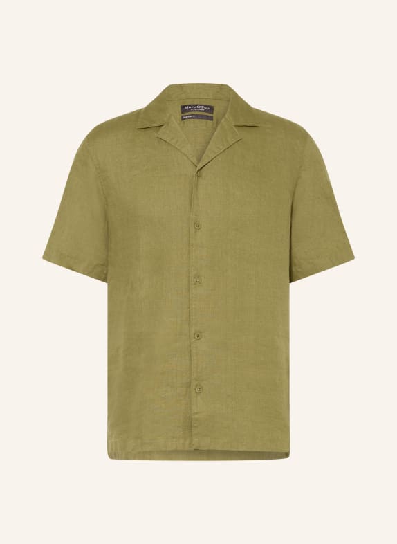 Marc O'Polo Regular-fit linen resort shirt OLIVE