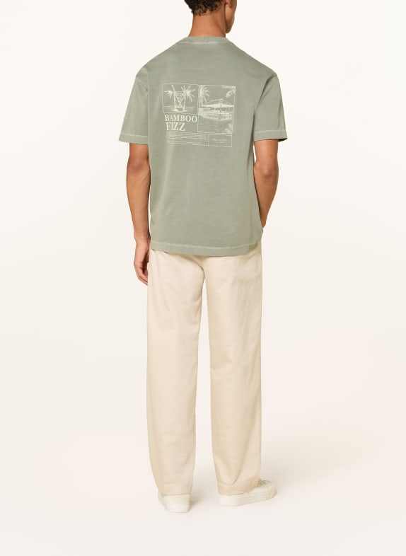 Marc O'Polo T-Shirt KHAKI / HELLGRÜN