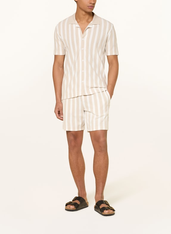 Marc O'Polo Resorthemd met normale pasvorm van jersey BEIGE / CRÈME