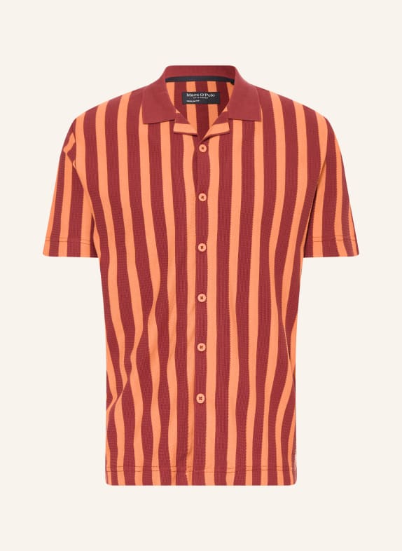 Marc O'Polo Regular-fit jersey resort shirt DARK RED / ORANGE