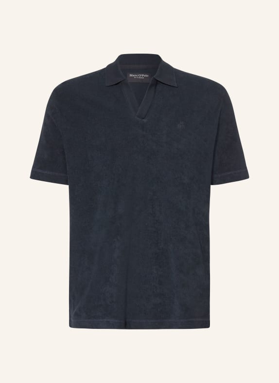 Marc O'Polo Frottee-Poloshirt DUNKELBLAU