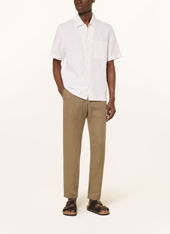 Marc O'Polo Overhemd met casual pasvorm van linnen BEIGE / WIT