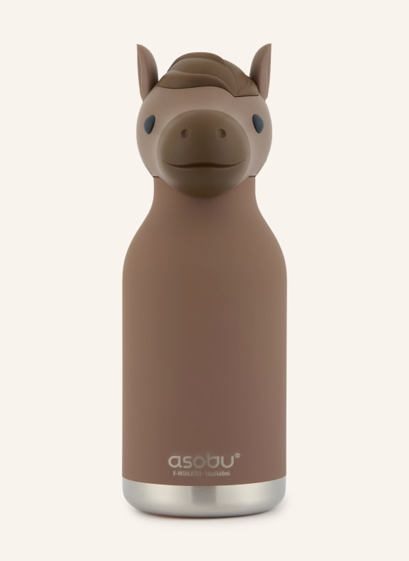asobu Bouteille isotherme BESTIE MARRON / MARRON FONCÉ / GRIS CLAIR