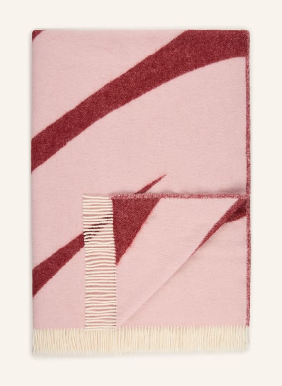 MAISON DEUX Plaid SWIRL ROSÉ / DONKERROOD