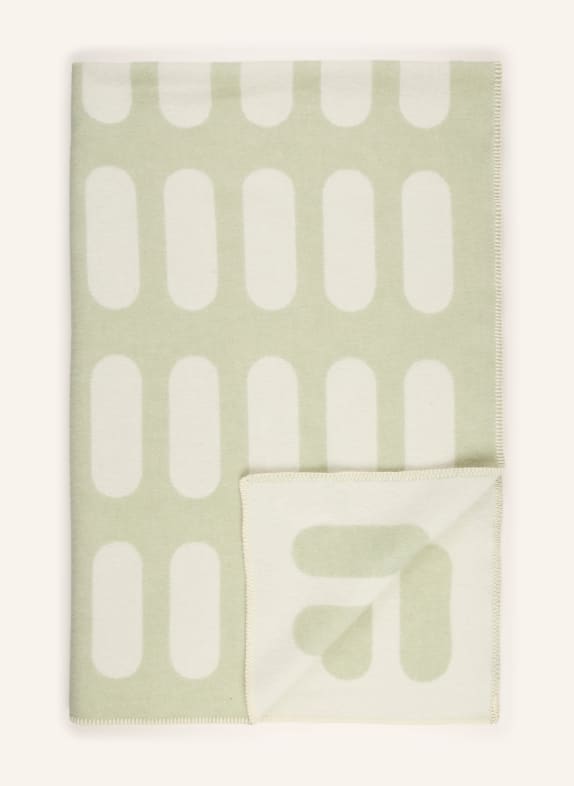 MAISON DEUX Plaid CHILL PILL CRÈME / LICHTGROEN