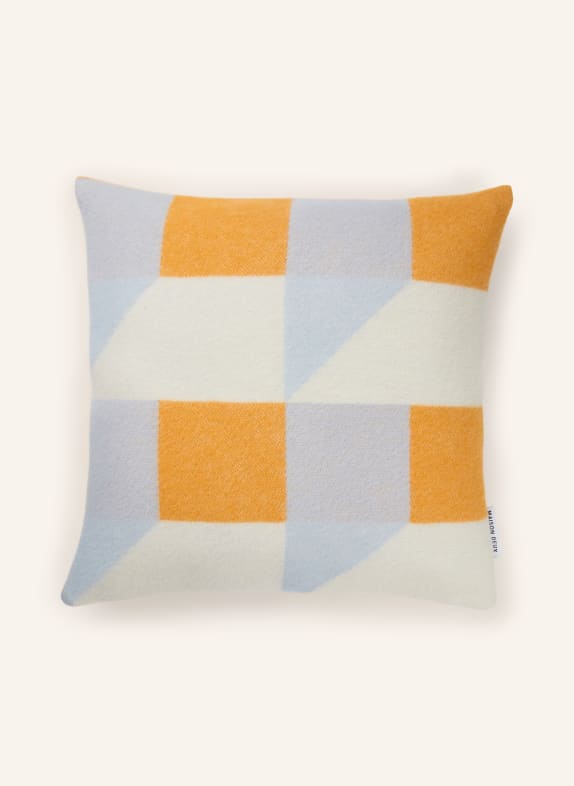 MAISON DEUX Dekokissenhülle CUBICS CREME / GELB / HELLBLAU