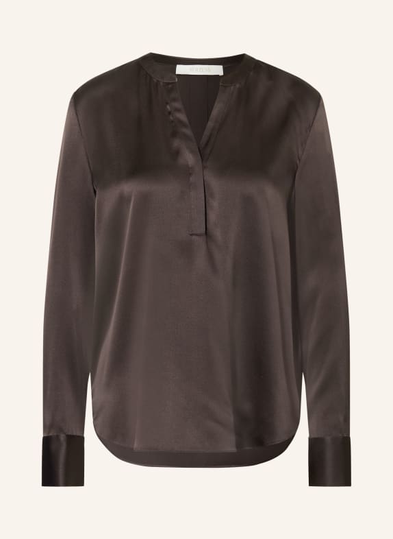 HERZENS Silk blouse DARK BROWN
