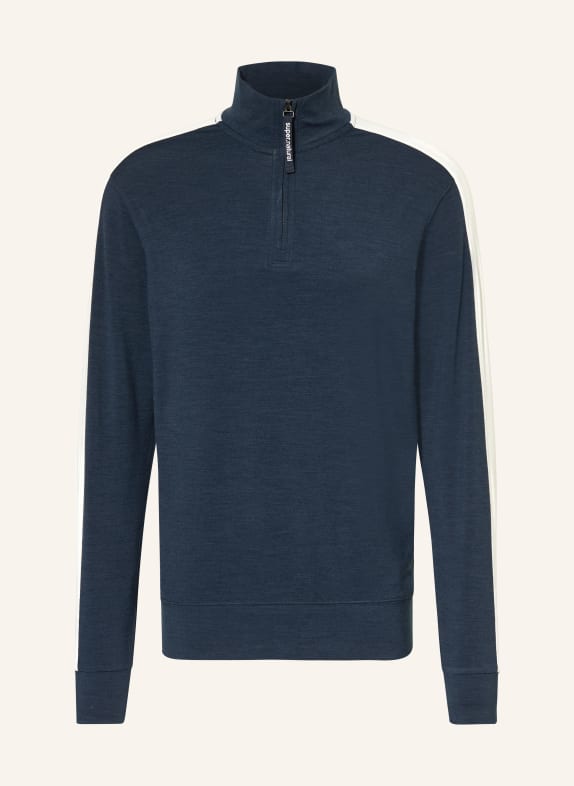 super.natural COLORADO Jersey Sweater with Merino Wool DARK BLUE / WHITE
