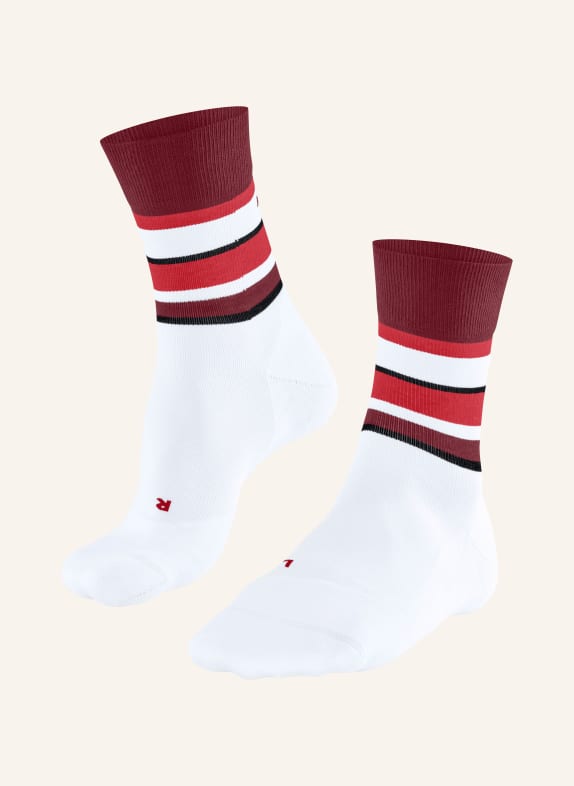 FALKE Skarpety do biegania RU4 ENDURANCE COMPRESSION BIAŁY / CIEMNOCZERWONY / CZARNY