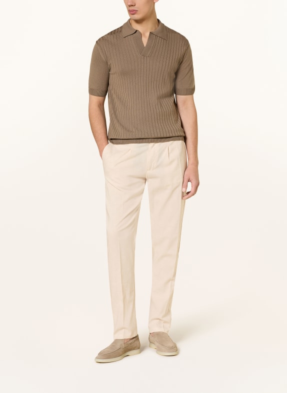 Aurélien Strick-Poloshirt aus Merinowolle TAUPE