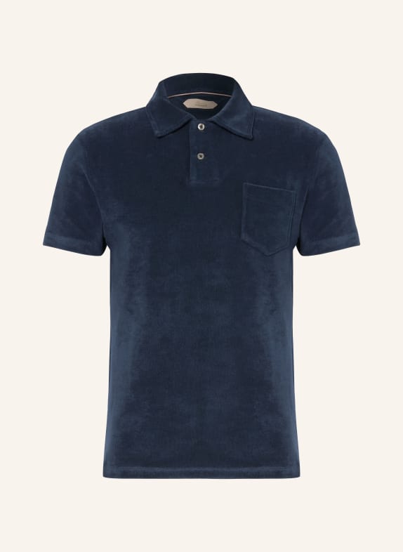 Aurélien Frottee-Poloshirt TERRY TOWELLING DUNKELBLAU