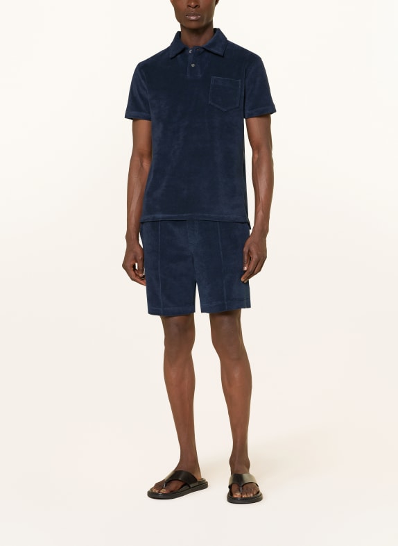Aurélien Frottee-Poloshirt TERRY TOWELLING DUNKELBLAU