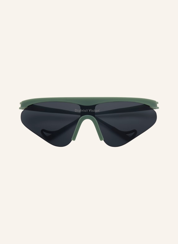District Vision Lunettes de cyclisme MOMOKA PACER VERT MAT / GRIS FONCÉ MIROIR