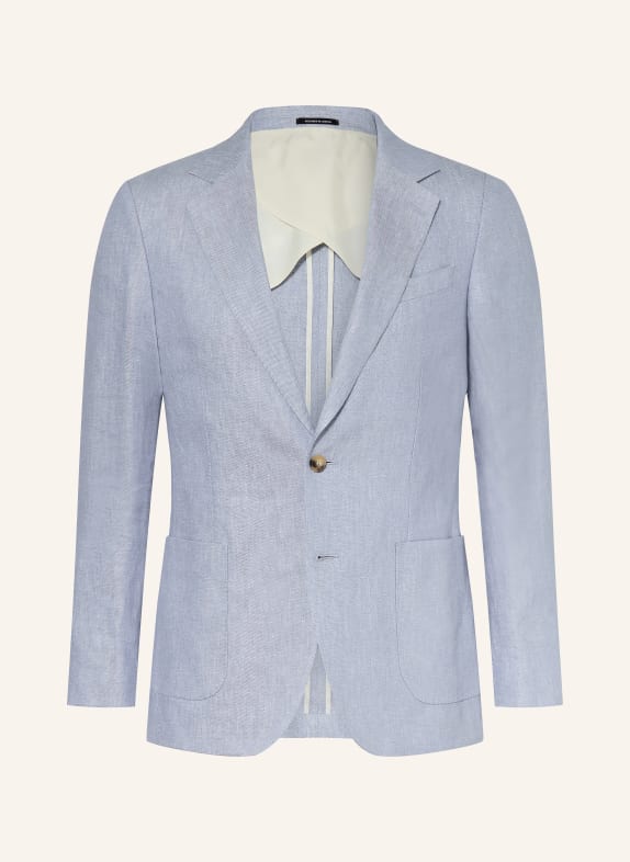 REISS Marynarka z lnu ATLANTIC o kroju Extra Slim Fit JASNONIEBIESKI
