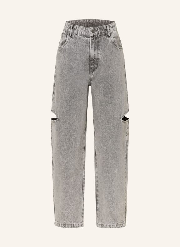KARO KAUER Barrel Jeans mit Cut-outs 810 GREY