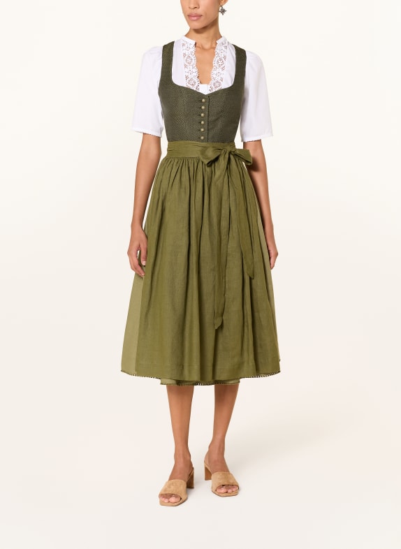 wallmann Dirndl-blouse met kant WIT