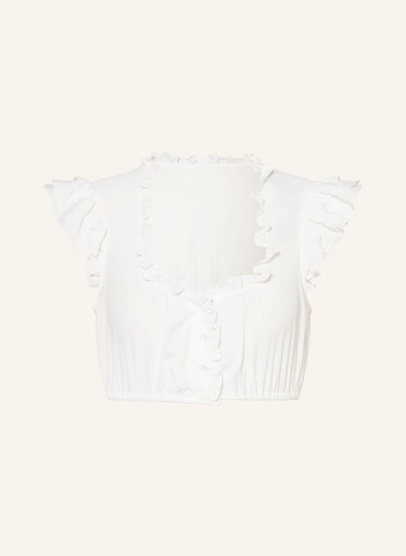 wallmann Dirndlbluse mit Rüschen WEISS