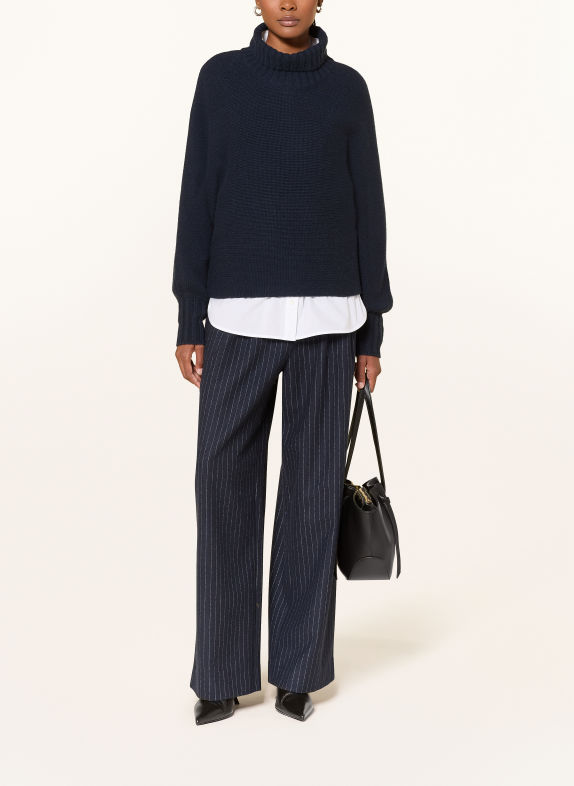 Alcidia da Veiga Turtleneck sweater with cashmere DARK BLUE