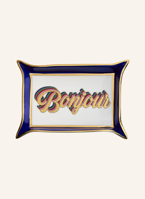 JONATHAN ADLER Bol BONJOUR VALET BLEU FONCÉ / OR / CRÈME