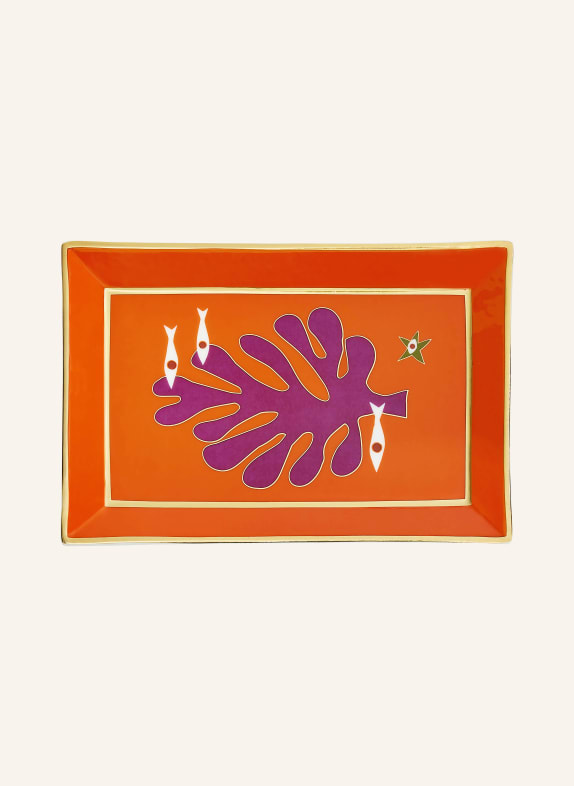 JONATHAN ADLER Bol PLAYA RECTANGLE ORANGE / CRÈME / LILAS