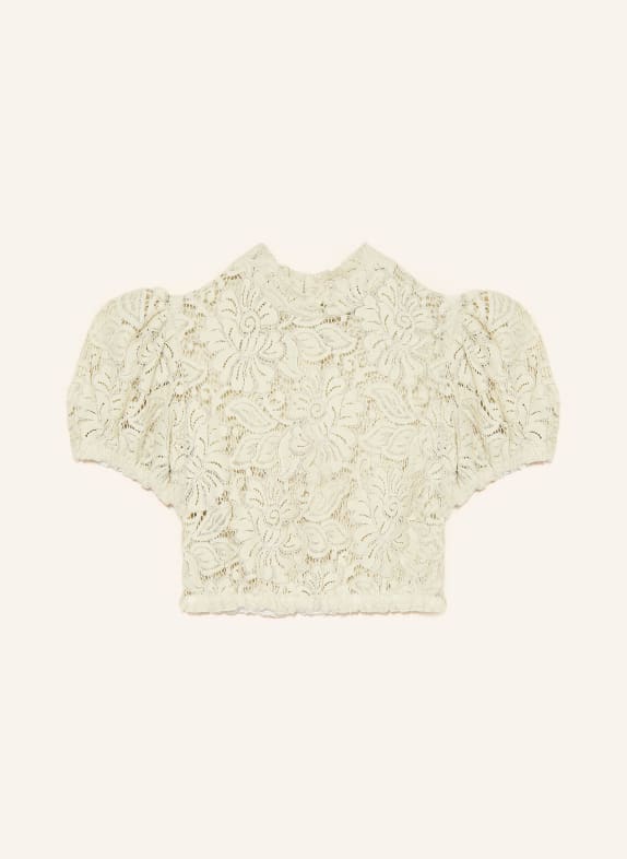 KINGA MATHE PINA Lace Dirndl Blouse BEIGE
