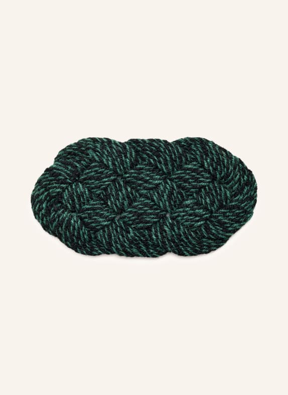 HAY Doormat DARK GREEN / BLACK
