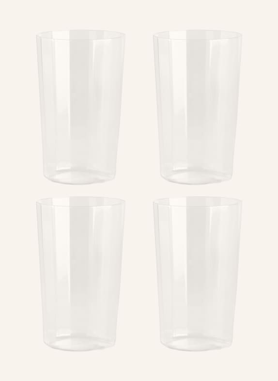 HAY Set van 4 glazen ANGLE LARGE WIT