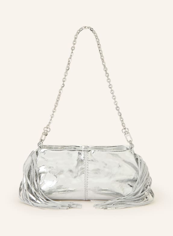 maje Handtasche mit Fransen SILBER
