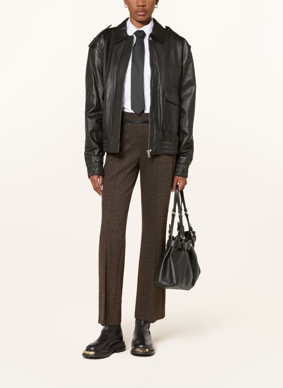 CAMBIO Bootcut-broek FRANCOISE MARRON FONCÉ / ZWART