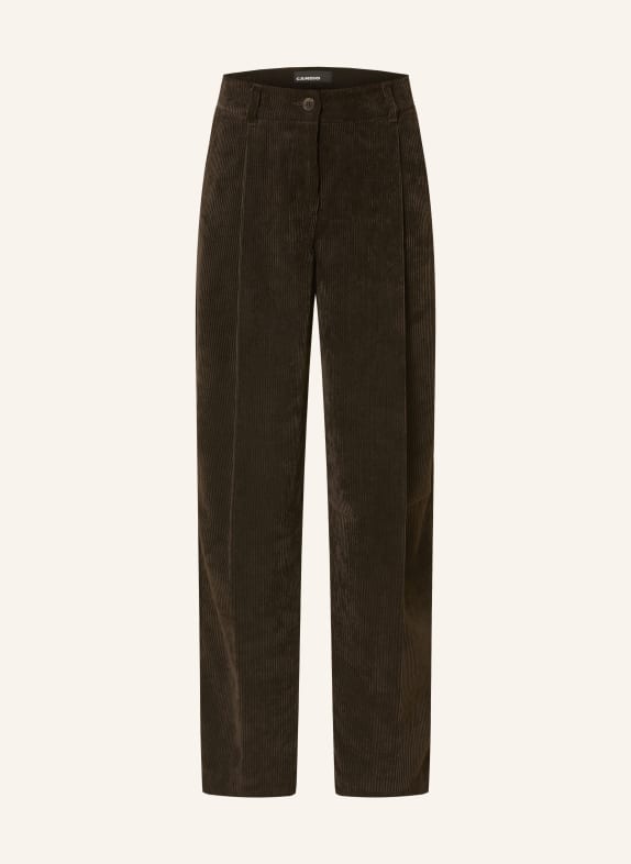 CAMBIO ORTENSIA Cord Pants DARK BROWN