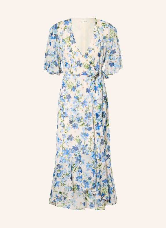 Phase Eight Wickelkleid JULIETTE mit Glitzergarn und Volants ECRU / GOLD / DUNKELBLAU