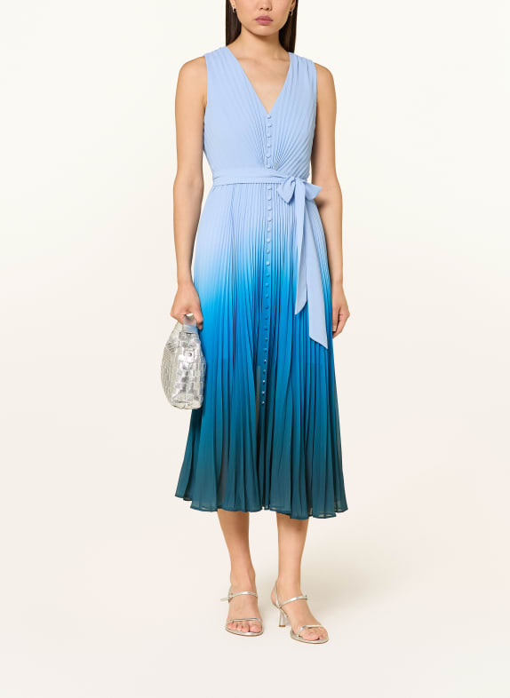 Phase Eight MIRA Dress with Pleats LIGHT BLUE / DARK BLUE / BLUE