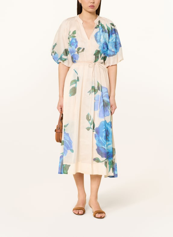 Phase Eight Kleid ADELINE mit Leinen ECRU / GRÜN / BLAU