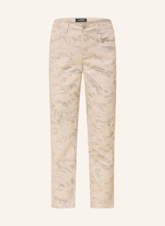 Joseph Ribkoff Cropped jeans with shiny thread TAUPE / GOLD