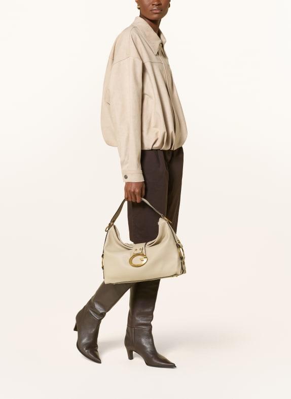GUESS Schultertasche CAMDEN GRAU / GOLD
